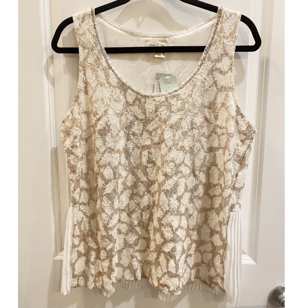 Anthropologie Meadow Rue Lace sequined top